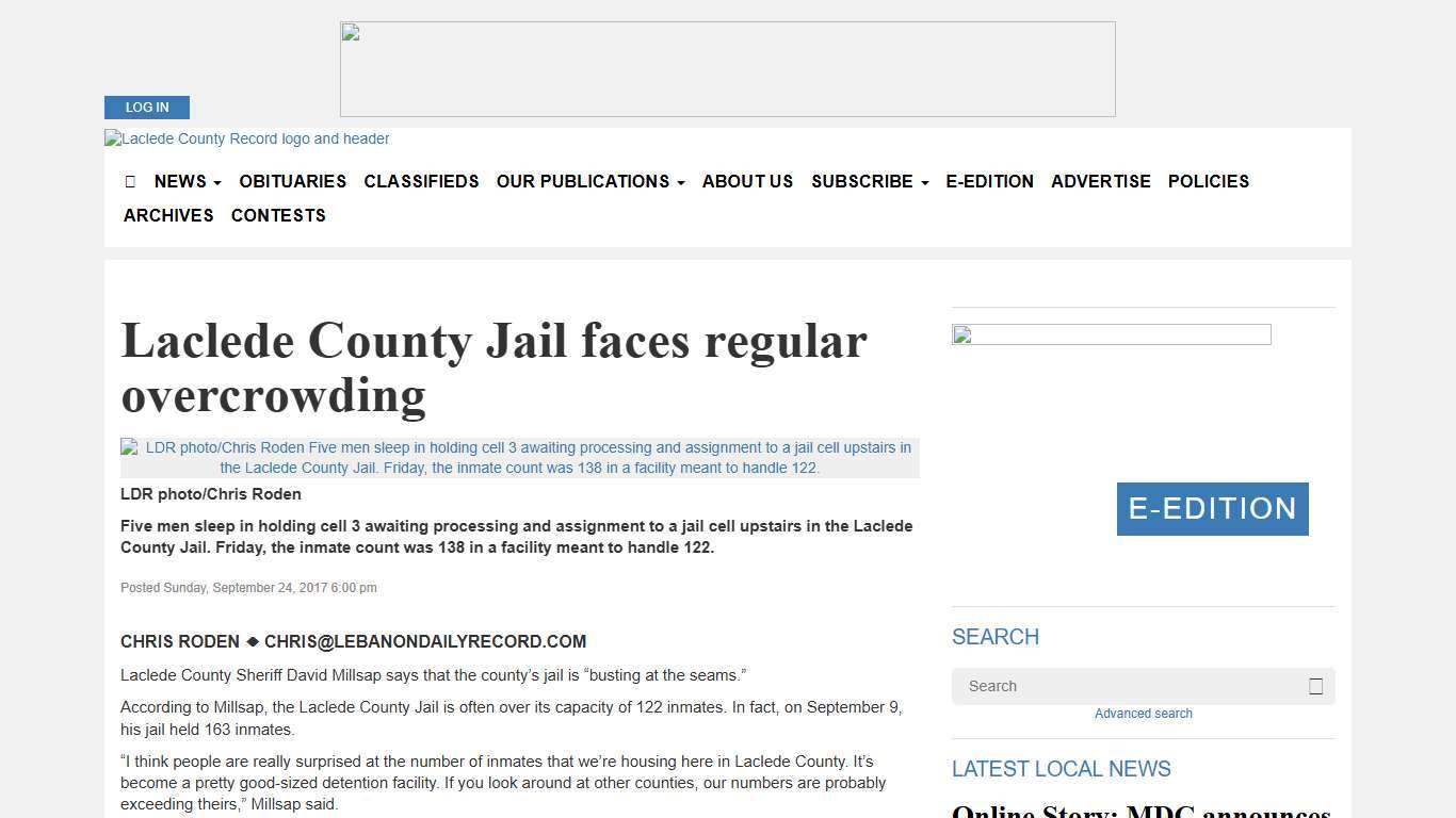 Laclede County Jail faces regular overcrowding | Laclede County Record