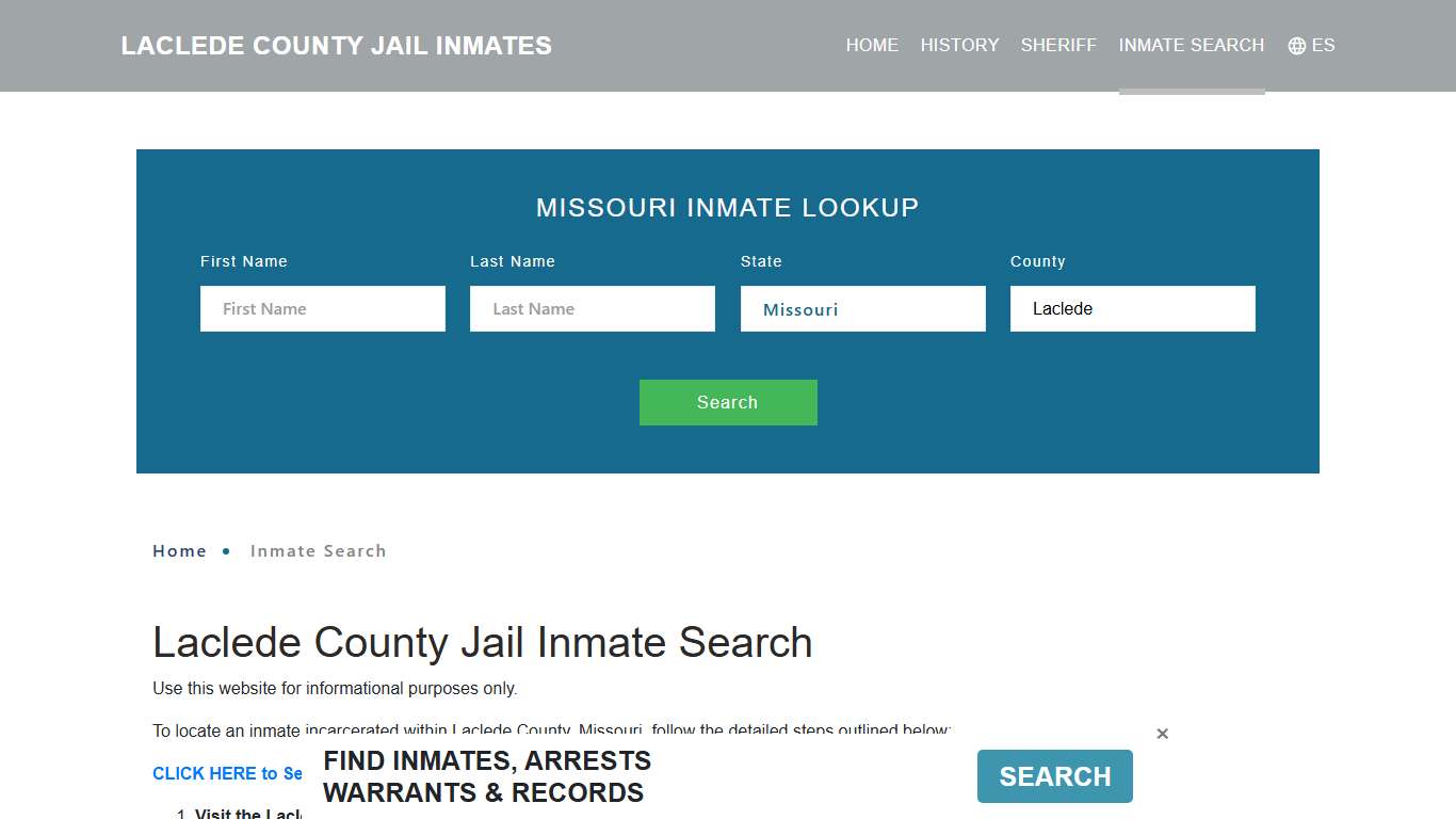 Laclede County, MO Detainee Lookup